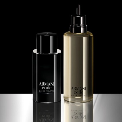 "Armani Code EDT: A fresh, citrus, leather, tonka, elegant."