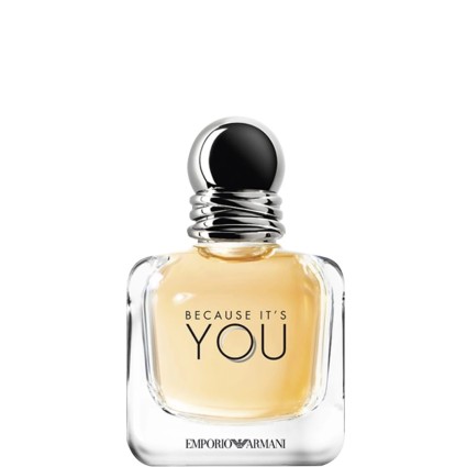 "Armani Because It's You: A sweet, fruity, vanilla, modern."