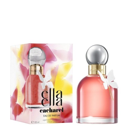 "Cacharel Ella Ella: A fresh, floral, coconut, vanilla, chypre.Discover Cacharel Ella Ella Eau de Parfum", a vibrant and recharg