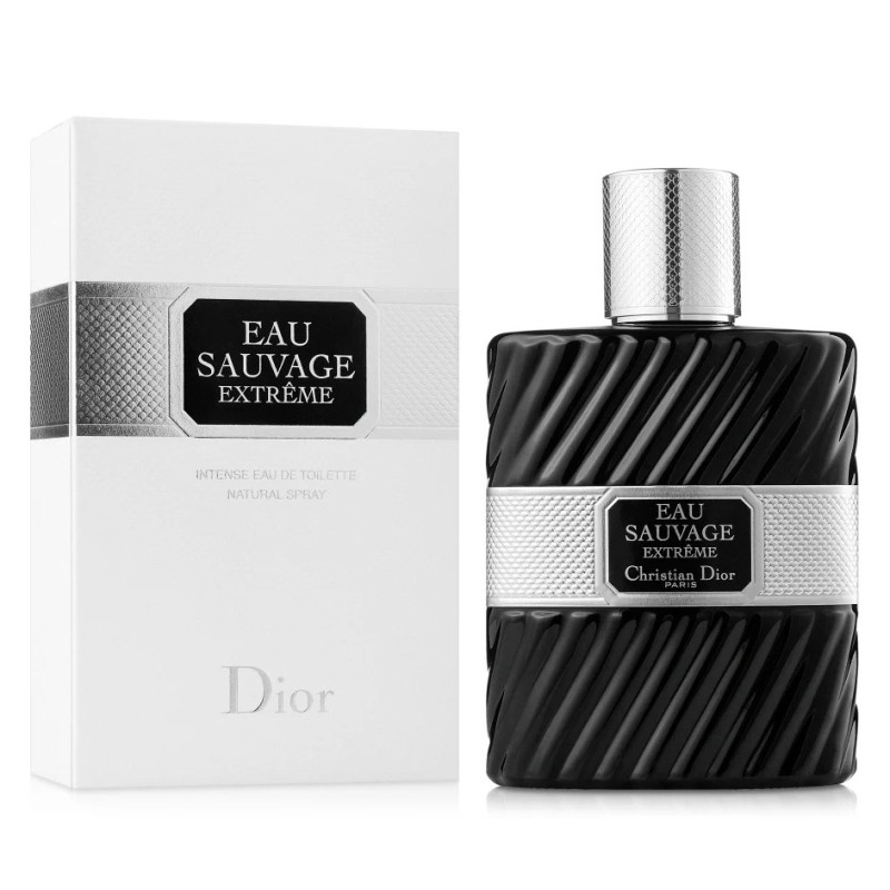 "Dior Eau Sauvage Extrême: An intense, citrus, aromatic, woody." "Dior Eau Sauvage Extrême: An intense, citrus, aromatic, woody."