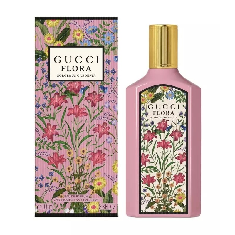 "Gucci Flora Gorgeous Gardenia: A joyful, sweet, white floral." "Gucci Flora Gorgeous Gardenia: A joyful, sweet, white floral."