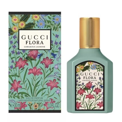 "Gucci Flora Gorgeous Jasmine: A radiant, intense, floral jasmine."
