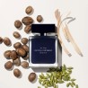 "Narciso Rodriguez For Him Bleu Noir: A mysterious, captivating woody musc."