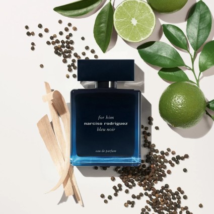 "Narciso Rodriguez For Him Bleu Noir EDP: A deep, intense, and sensual musky woody scent."