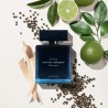"Narciso Rodriguez For Him Bleu Noir EDP: A deep, intense, and sensual musky woody scent."