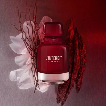 "Givenchy L'Interdit Rouge Ultime: A captivating, spicy floral."