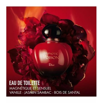 "Dior Hypnotic Poison EDT: A mysterious, sweet, vanilla almond."