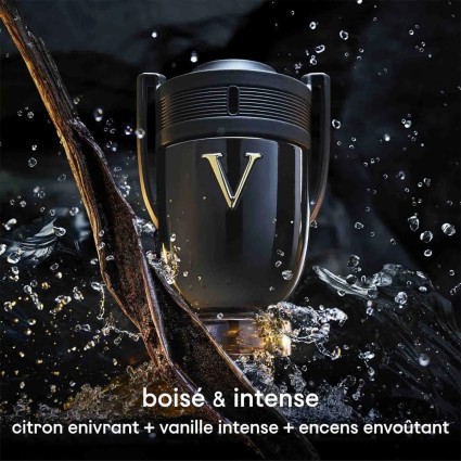 "Paco Rabanne Invictus Victory: An intense, fresh amber woody."