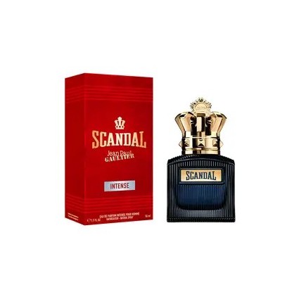 "JPG Scandal Pour Homme Intense: A warm, ambery, woody caramel."