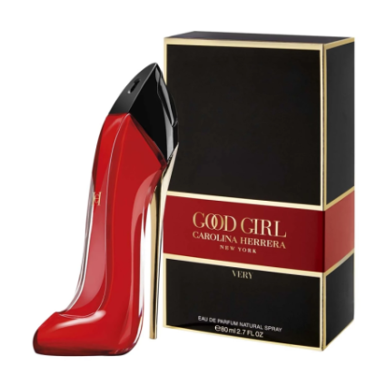 "CH Very Good Girl: A playful, fruity, rose, litchi, vanilla."