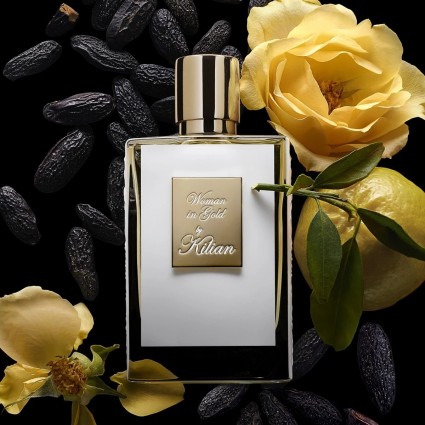 "Kilian Woman in Gold: A luminous, aldehydic, rose, vanilla."