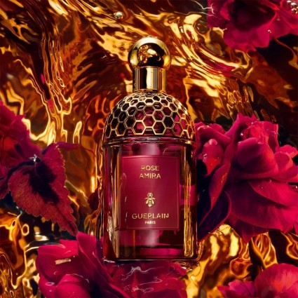 "Guerlain Rose Amira: A rich, majestic, vibrant, spicy rose."