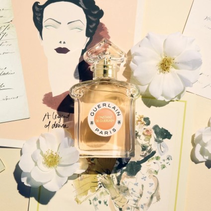 "Guerlain L'Instant Femme EDP: A luminous, floral, honey, amber."