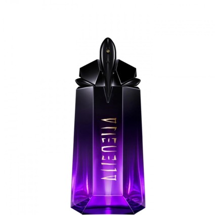 "Mugler Alien Extraintense: A powerful, woody, jasmine, amber."