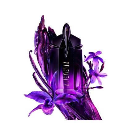 "Mugler Alien Extraintense: A powerful, woody, jasmine, amber."