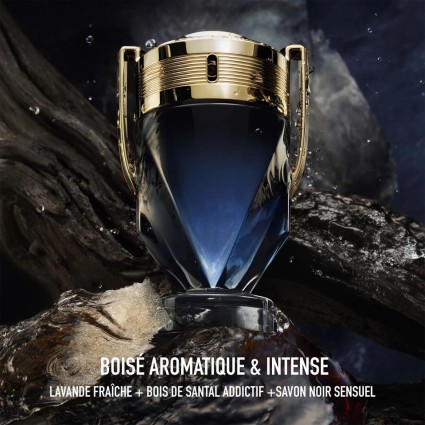 "Paco Rabanne Invictus Parfum: A powerful, woody, marine, amber."