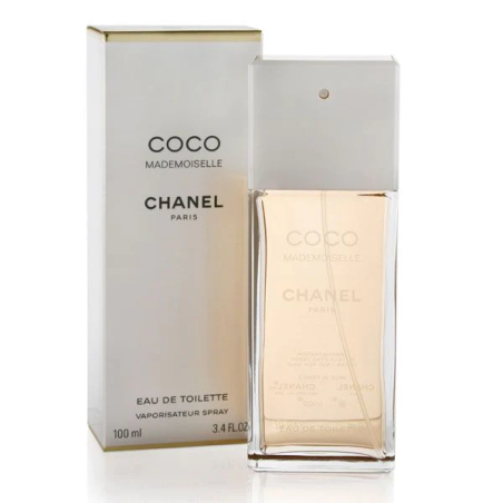 "Chanel Coco Mademoiselle EDT: A fresh, citrus, floral, patchouli."