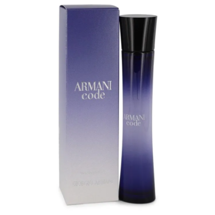 "Armani Code Femme: A sensual, orange blossom, vanilla, honey."