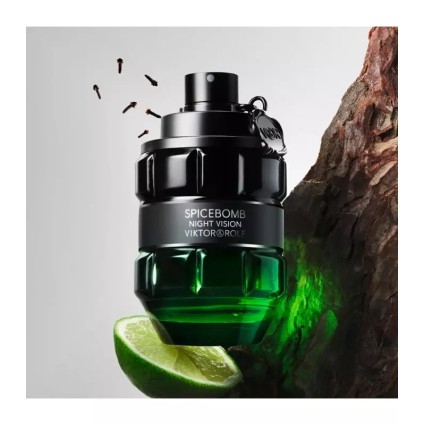 "V&R Spicebomb Night Vision EDT: A fresh, green, spicy, dark."