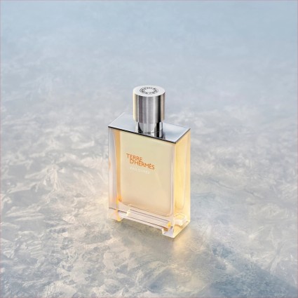 "Hermès Terre d'Hermès Eau Givrée: A fresh, icy, woody, citrus."