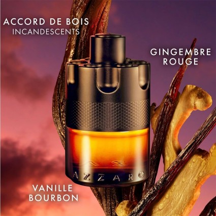 "Azzaro The Most Wanted: A warm, spicy, caramel, woody, bold."
