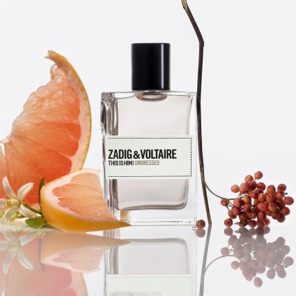"Z&V This is Him Undressed: A fresh, woody, aquatic, musky."
