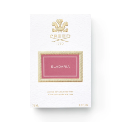 "Creed Eladaria: A new, dewy, modern rose, fresh, musky, floral."
