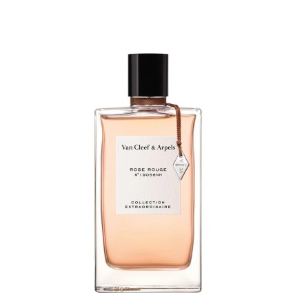 "VCA Rose Rouge: A deep, velvety, fruity, gourmand, intense rose fragrance."