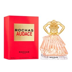 "Rochas Audace opens with an energizing burst of juicy Mandarin and sweet Raspberry, uplifted by sparkling Pink Berries, creatin