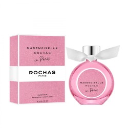"Mademoiselle Rochas in Paris opens with a sparkling burst of juicy Raspberry, crisp Pear, and fresh Bergamot, creating an irres