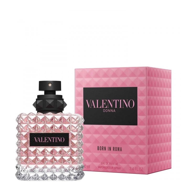 "Valentino Donna Born In Roma: A modern, floral, vanilla, woody." "Valentino Donna Born In Roma: A modern, floral, vanilla, woody."