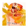 "My Way Ylang opens with a joyful explosion of juicy Mango Accord and sparkling Bergamot, infused with radiant white flowers, cr