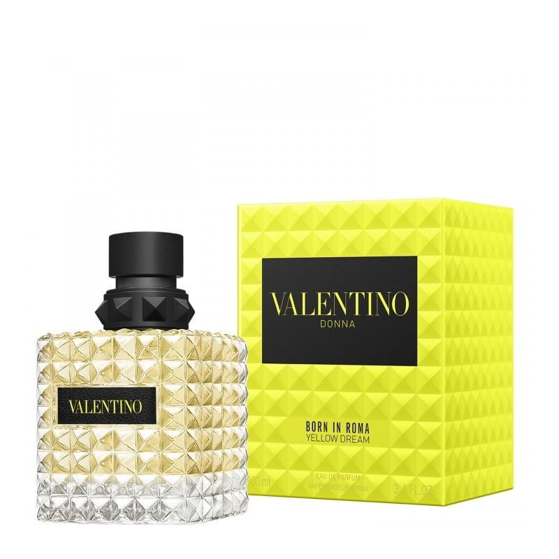 "Valentino Donna Yellow Dream: A bright, floral, musky, rose, lemon." "Valentino Donna Yellow Dream: A bright, floral, musky, rose, lemon."