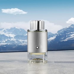 "Embark on an exhilarating journey to new heights with Montblanc Explorer Platinum Eau de Parfum, a captivating and intensely ma