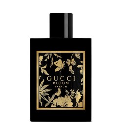 "GUCCI Bloom Parfum: Unfold your authentic self. A rich, luminous white floral bouquet with Tuberose, Jasmine, and the unique Ra