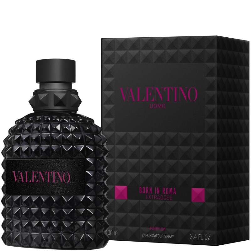 "Valentino Uomo Extradose: A powerful, woody, spicy, ambery." "Valentino Uomo Extradose: A powerful, woody, spicy, ambery."