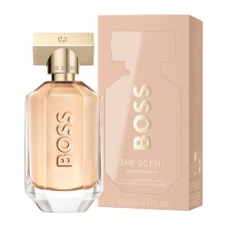 "Hugo Boss The Scent For Her: A fruity, floral, osmanthus, peach."