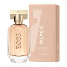 "Hugo Boss The Scent For Her: A fruity, floral, osmanthus, peach."
