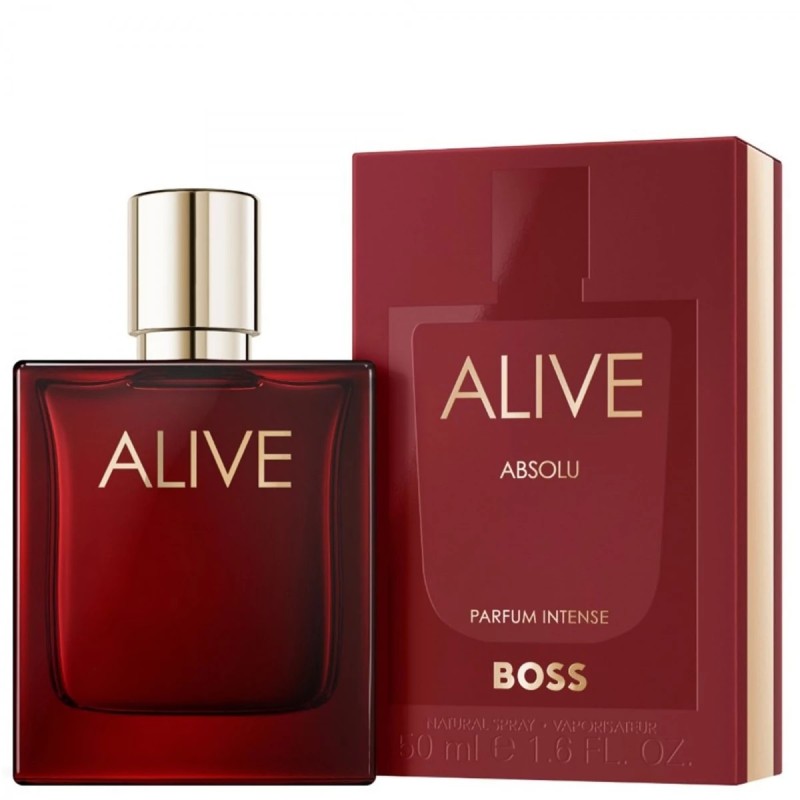 "Unleash your power with Hugo Boss Alive Absolu. A bold, woody-leathery Eau de Parfum featuring intense patchouli, sensual leath "Unleash your power with Hugo Boss Alive Absolu. A bold, woody-leathery Eau de Parfum featuring intense patchouli, sensual leath