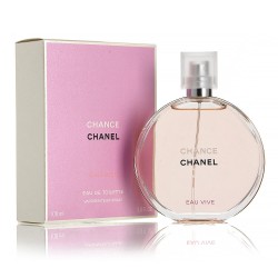 "Chanel Chance Eau Vive: A sparkling, vibrant, grapefruit, fresh."
