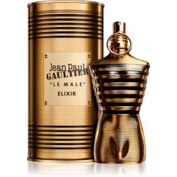"JPG Le Male Elixir: A powerful, ambery, woody, aromatic elixir."