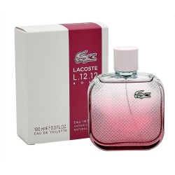 "Lacoste L12.12 Rose Intense: A vibrant, creamy, floral, bold."