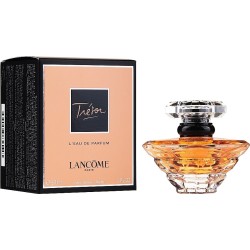 "Lancôme Trésor: A classic, warm, rose, peach, amber floral."