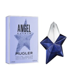 "Mugler Angel Elixir: A powerful, woody, oriental, intense."