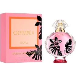 "Paco Rabanne Olympéa Flora: A vibrant, rosy, blackcurrant floral."