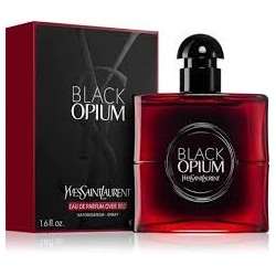 "YSL Black Opium Over Red: Un fruité gourmand, cerise, café."