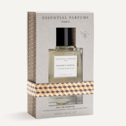 "Essential Parfums Orange X Santal: A fresh, citrus, warm sandalwood."