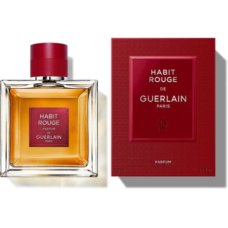 "Guerlain Habit Rouge Parfum: A deep, intense, oriental leather."