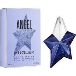 "Mugler Angel Elixir: A powerful, woody, oriental, intense."