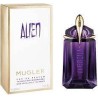 "Mugler Alien Rechargeable: A powerful, jasmine, woody, amber."